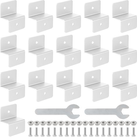 16 Pièces Support Panneau Solaire Z, Fixation Panneaux Solaires avec Vis et Écrous, Aluminium Panneau Solaire pour Camping Car, Caravane, Toit Plat, Murs et Toits (1/5)