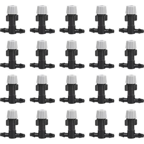 Tête de gicleur - Réglable - Pour tuyau 4 mm ou 7 mm - Pour irrigation jardin terrasse serre balcon - 20 pièces (1/5)