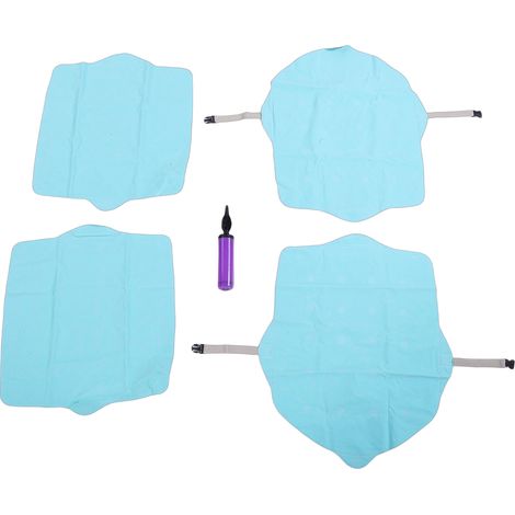 Set di 2 cuscini gonfiabili per seduta, ideali per zona lombare, glutei, aereo, sedia a rotelle, viaggio, sollievo per il coccige, con motivo a nido d'ape, design antiscivolo e resistente con pompa, p (1/5)