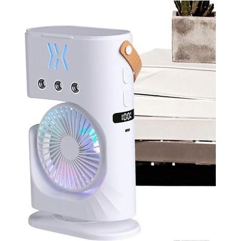 HONORNIC - Ventilateur brumisateur portable Ventilateur brumisateur rechargeable Ventilateur brumisateur réglable (1/5)
