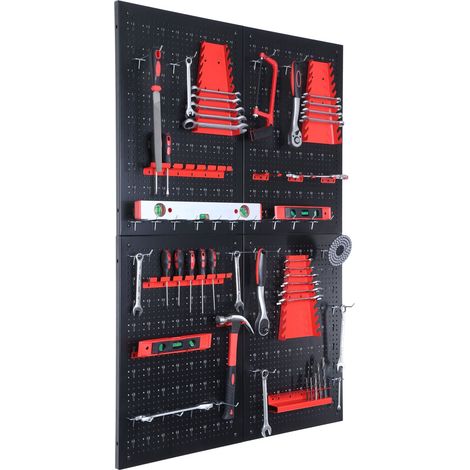 Tool Pegboard, Steel Wall-Mount With Hook Set (1/5)