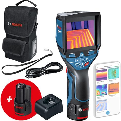 Bosch Wärmebildkamera GTC 400 C Professional, 2x 2,0 Ah und Ladegerät in Tasche