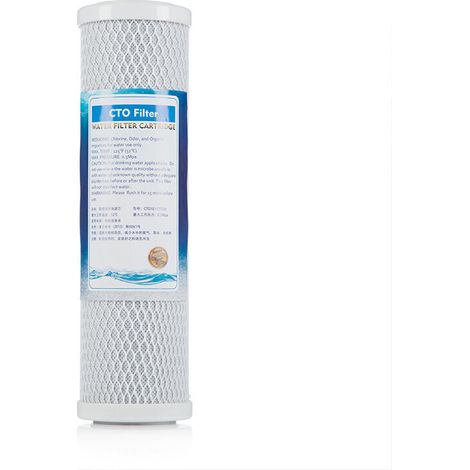 3x CTO Cartouches de filtre à eau en bloc de carbone de 10 po pour eau potable, systèmes d'osmose inverse, s'adapte à tous les boîtiers de filtre de 10" 25cm (1/4)