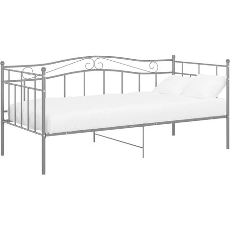 Maison Exclusive - Telaio Divano Letto Grigio in Metallo 90x200 cm