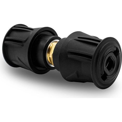 Set of 2 high-pressure quick-connect adapters for pressure washers and guns, compatible with Nilfisk/Bosch hoses (1/5)