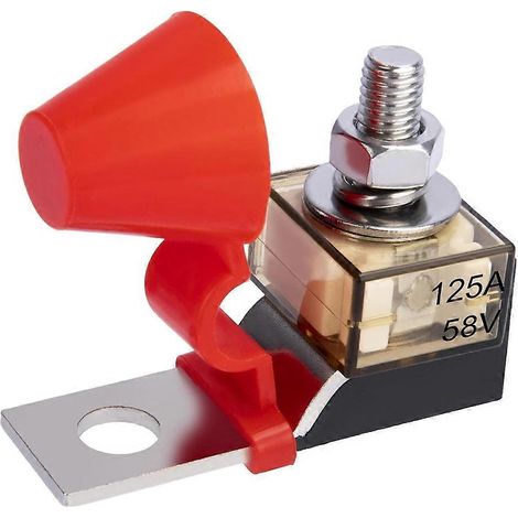 Compatible avec le porte-fusible de borne de batterie CC 125 A 58 V, fusible de batterie marine à un seul goujon, avec couvercle étanche IP66. (1/5)