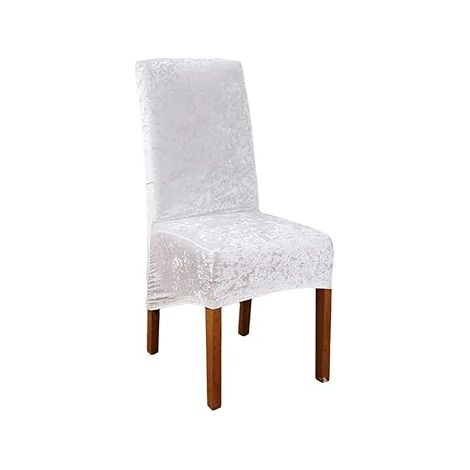 Protège-chaises blanc, housses de chaises à dossier fermé, housses de chaises à dossier haut (1/5)