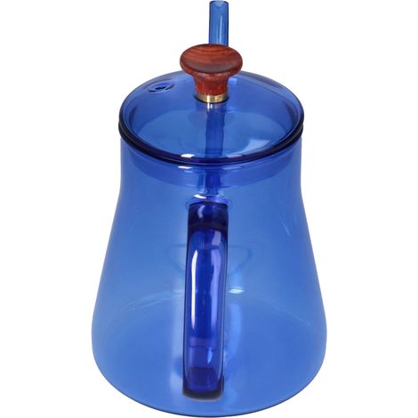 Bouilloire à long bec verseur, grande capacité, résistante à la chaleur, facile à nettoyer, cafetière à longue ouverture, bleue (1/5)