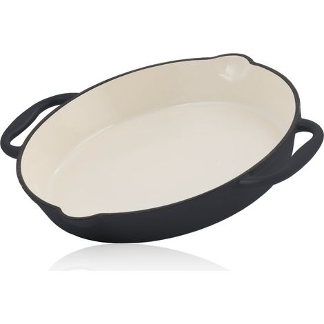 Mahlzeit Padella in ghisa  Ã˜ 29 cm  Blue Berry  Due manici, due beccucci, smaltata