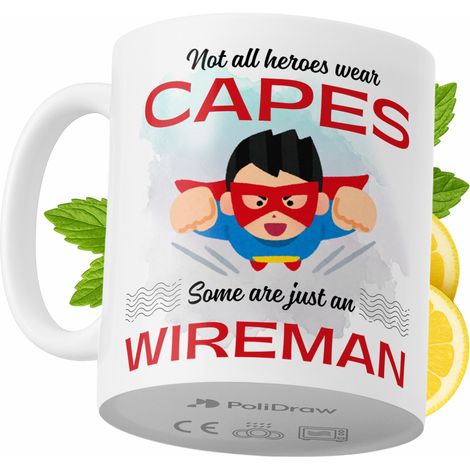 Taza divertida para electricista, taza de café o té con diseño gráfico y texto humorístico. Taza ideal para cumpleaños, santos, días festivos. Taza premium para ocasiones especiales en casa, la oficin (1/5)