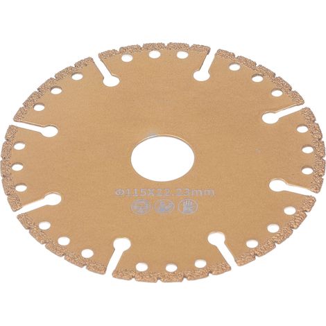 Disque de découpe diamant universel lame circulaire segmentée pour pierre maçonnerie 115x22,23mm (1/5)
