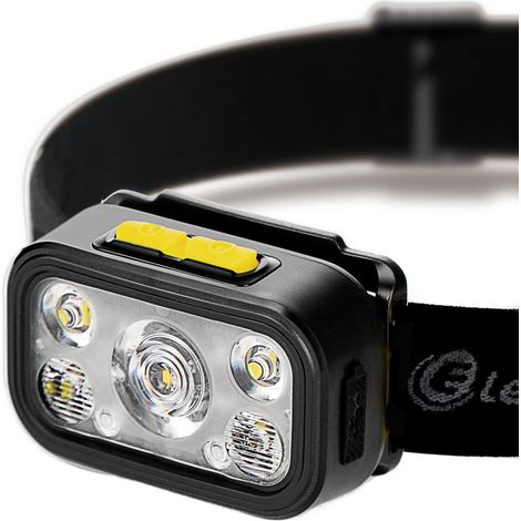 Electraline 58038 Lampada/Torcia frontale LED potente 600 Lumen, Batteria 1000mAh ricaricabile (1/4)