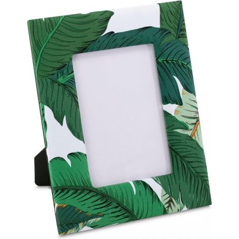 Set di due cornici portafoto con foglie tropicali verde bottiglia (1/5)