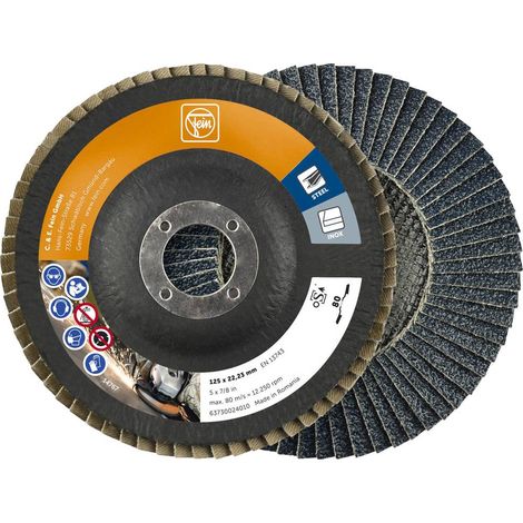 Fein 10x disques à lamelles Ø 125 corindon zirconien K80 - 63730024010 (1/2)