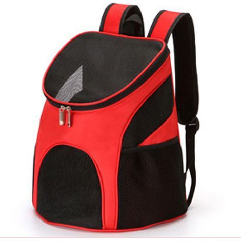Bolsa transportadora para perros, mochila frontal para perros y gatos, bolsa transportadora frontal para perros, roja, 30 x 25 x 35 cm (1/5)