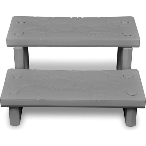Maison Exclusive - Escalones para bañera de hiromasaje gris (1/4)