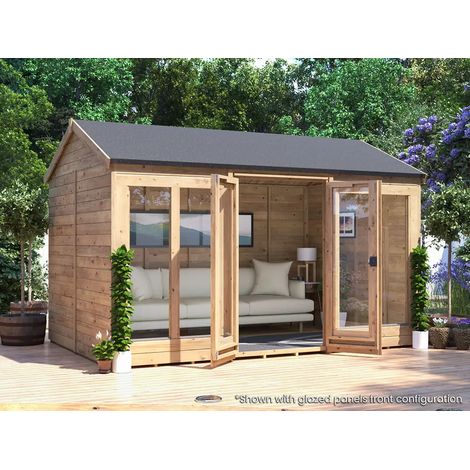 Dunster House Summerhouse 3.6m x 2.4m Modular Reverse Apex Fully Pressure Treated RagePanda (1/5)