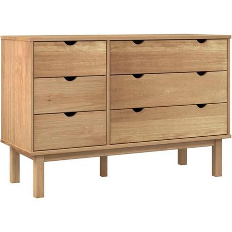 Commode en bois de pin massif 111x43x73,5 cm (1/5)