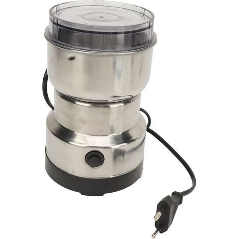 Moulin à épices électrique en acier inoxydable, prise UE 220-240 V, utilisation simplifiée, mini moulin à épices et à grains pour haricots, épices et riz.