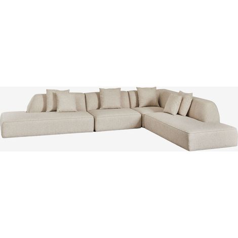 SKLUM Cardea 4-teiliges modulares Ecksofa mit doppelter gepolsterter Chaiselongue                                   