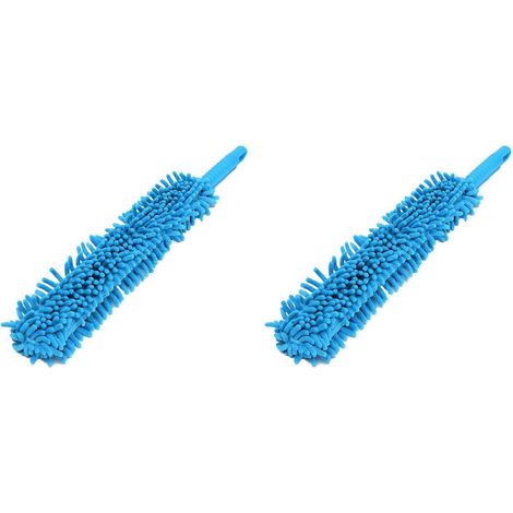 Lot de 2 brosses de lavage auto, 40 cm de long, en microfibre, flexibles, compatibles avec le nettoyage des jantes en alliage. (1/5)