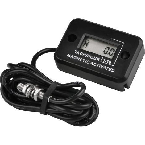 Compteur d'heures de fonctionnement, compteur d'heures de fonctionnement avec arbre rotatif, utilisation pour moteur diesel/gaz, compresseurs, générateur (1/5)