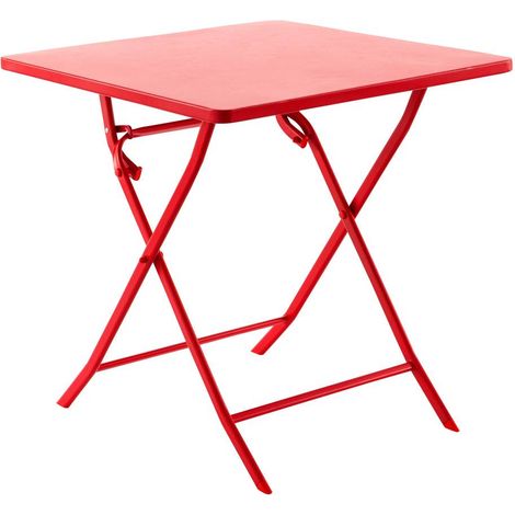 Quadratischer klappbarer Gartentisch Greensboro Johannisbeerrot - 2 Plätze