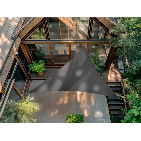 Voile d'ombrage triangulaire RIVAGE Ardoise - 3,60 x 3,60 m - Qualité Premium Jardiline (1/2)