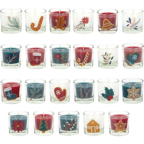 Bougie Parfurmee X24 Calendrier Noel Gourmand