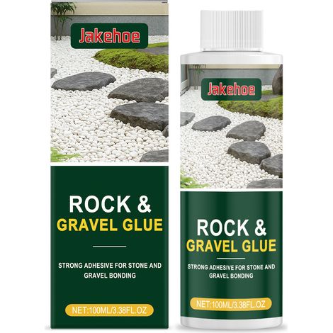 Colle pour gravier Jakehoe, colle multi-usages pour la fixation de gravier et de pierres dans les jardins et les espaces extérieurs (100 ml). (1/5)