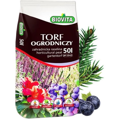 Saurer Torf für Blaubeeren, Gartenarbeit, 50 l