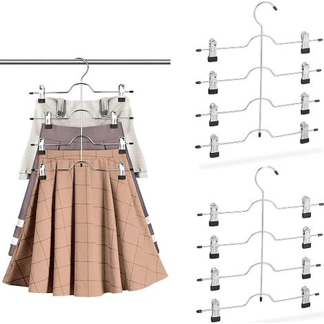 3 cintres pantalons métal - Pliables - Multicouches (1/5)