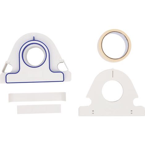 Applicateur de ruban de masquage et rouleau d'autocollant blanc de 25mm de large, distributeur de peinture couvrant le cadre de porte et de fenêtre de garniture