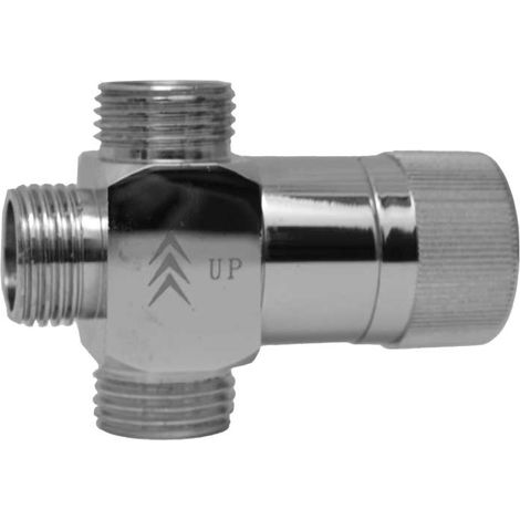 DEVIATORE PER SET COLONNA DOCCIA QUADRA IN ABS 1/2""M - Cromo