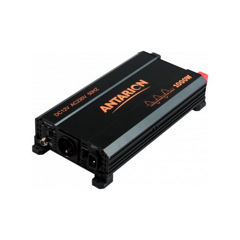 Convertisseur de tension pur sinus 1000W 12V/230V – Commande déportée 5m – Puissance max 1150W – Port USB 5V-1A – Antarion