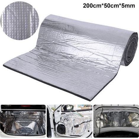 Isolation thermique et acoustique pour voiture - feuille d'aluminium - universelle - 50 cm x 200 cm x 5 mm (1/4)