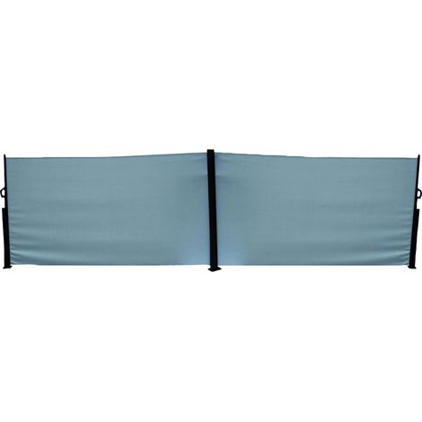 PARAVENT RETRACTABLE DOUBLE NAPA 1.60X6M GRIS FONCE