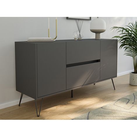 Sideboard Yako 140cm 2 SoftClose 2 Türen Grafit (1/5)