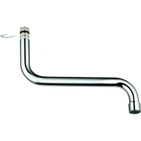 GROHE S-Auslauf 13370, Bogenauslauf, für Eurosmart Einhand-Spültischbatterie Wandmontage, Länge 180 mm, chrom