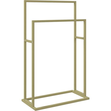 Portasciugamani su stelo 48 x 24 x 785 cm ferro dorato 020005504
