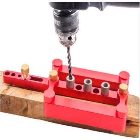 Kit di foratura per lavorazione del legno - 6/8/10 mm - Utensile per carpenteria (rosso) (1/4)