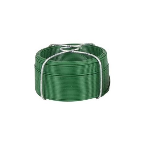 Rollo 50m Alambre Plastificado Verde 0,7-1,2mm (1/2)