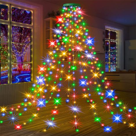 Christbaumbeleuchtung LED Ring, 3m 300 LEDs Lichterkette Weihnachtsbaum Beleuchtung , Wasserdicht LED,Farbe (1/3)