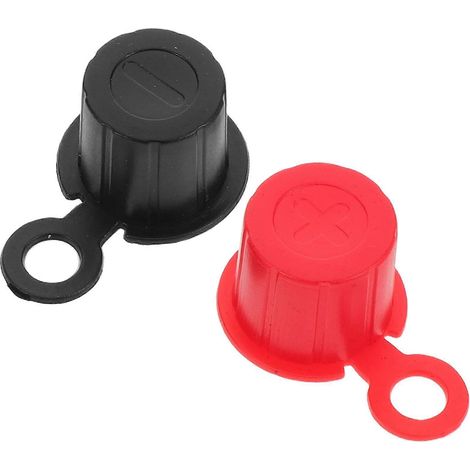 1 paire de capuchons de protection isolants en plastique pour bornes de batterie (accessoires pour voiture, camping-car et bateau). (1/4)