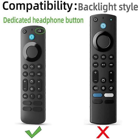 Coque pour télécommande vocale Alexa, antidérapante, souple, antichoc et résistante aux chocs. (1/4)