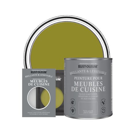 Peinture pour Meubles de Cuisine, Finition Brillante - Olive marinée (1/3)