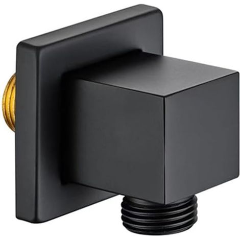 Coude de sortie murale noire, raccord de tuyau de douche G1/2 pouce carré pour la maison, l'hôtel, la salle de bain (1/5)