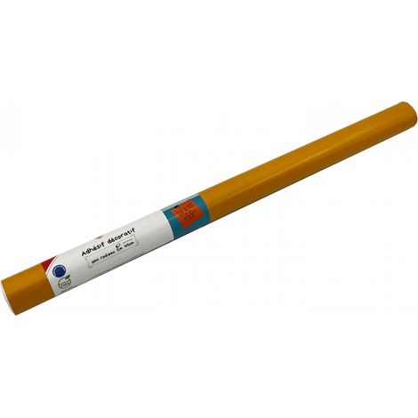 Adhésif Uni Jaune Soleil Brillant 45cm x 2m (1/2)