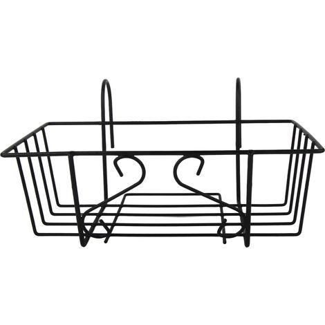 Jardinière rectangulaire à balcon, support de pot de fleurs pour rambarde, étagère pour plantes extérieure
