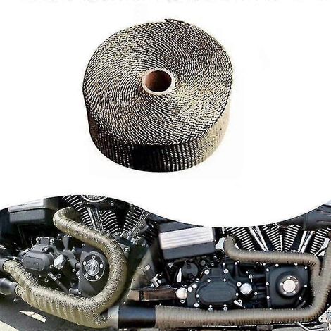 1 rouleau de 5 m de ruban isolant thermique en fibre de verre pour échappement de voiture ou de moto.-carbon